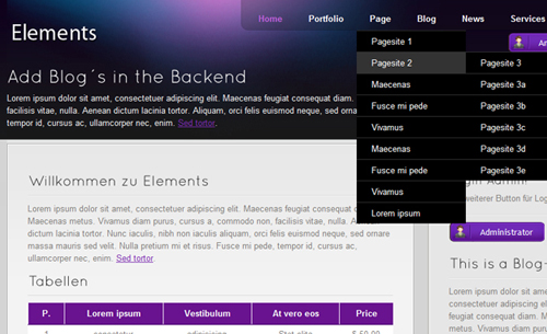 elements - Websitebaker Templates